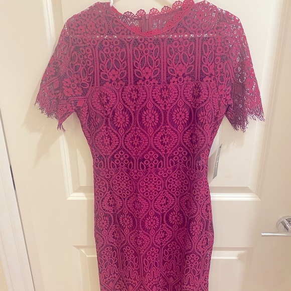 LuLu’s Lace, Raspberry Color Dress, Size Large - Picture 1 of 3